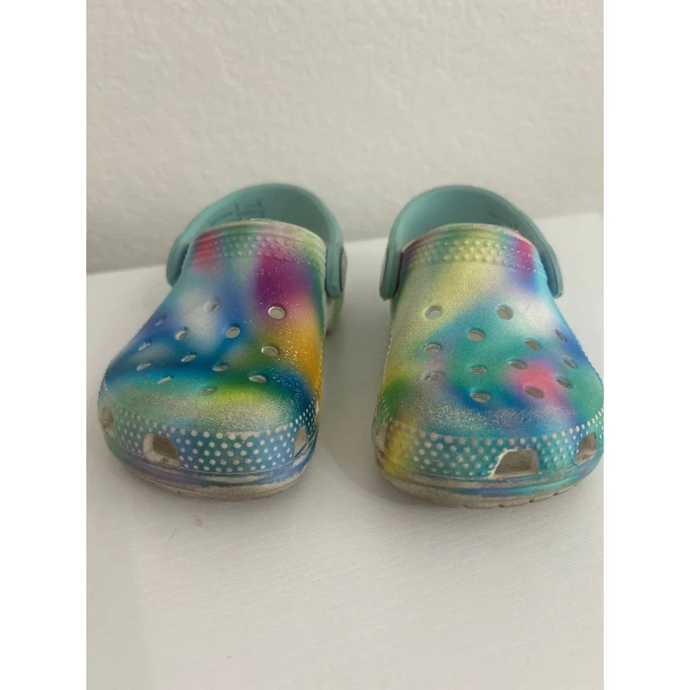Tie Dye Crocs Sandals Little Kids Toddler Size 6c Gender Neutral